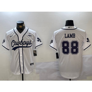 Nike Cowboys 88 Lamb White Vapor Baseball Limited Men Jersey