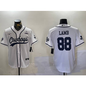 Nike Cowboys 88 Lamb White Vapor Baseball Limited Men Jersey