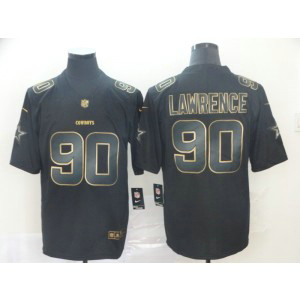 Nike Cowboys 90 Demarcus Lawrence Black Gold Vapor Untouchable Limited Men Jersey