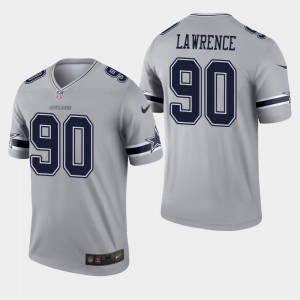 Nike Cowboys 90 Demarcus Lawrence Grey Inverted Legend Men Jersey