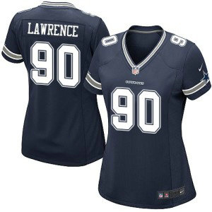 Nike Cowboys 90 Demarcus Lawrence Navy Blue Game Women Jersey
