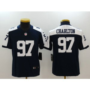 Nike Cowboys 97 Taco Charlton Navy Throwback Vapor Untouchable Limited Youth Jersey