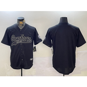 Nike Cowboys Blank Black Vapor Baseball Limited Men Jersey