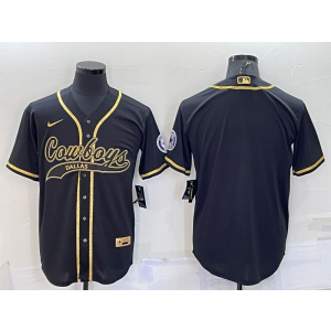 Nike Cowboys Blank Black Vapor Baseball Limited Men Jersey