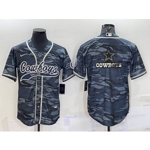 Nike Cowboys Blank Camo Vapor Baseball Logo Limited Men Jersey