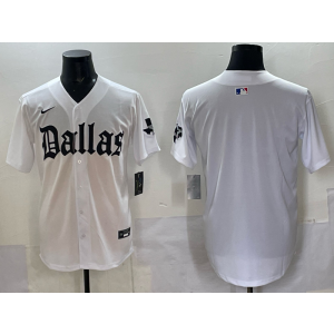 Nike Cowboys Blank New White Baseball Vapor Limited Men Jersey