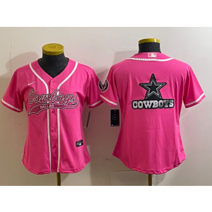 Nike Cowboys Blank Pink Vapor Baseball Logo Limited Youth Jersey