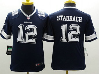 Nike Dallas Cowboys #12 Roger Staubach Blue Limited men Jersey