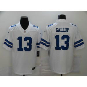 Nike Dallas Cowboys 13 Michael Gallup Vapor Untouchable Limited White Men Jersey