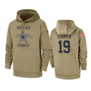 Nike Dallas Cowboys 19 Amari Cooper 2019 Salute to Service Sideline Therma Pullover Hoodie