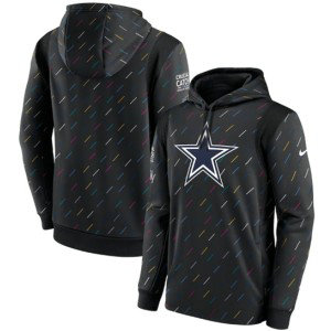 Nike Dallas Cowboys 2021 Charcoal Crucial Catch Therma Pullover Hoodie