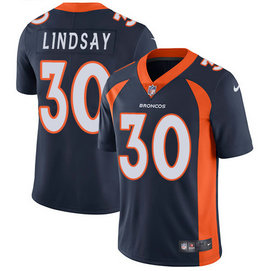 Nike Denver Broncos #30 Phillip Lindsay Navy Blue Men's Vapor Untouchable Limited Jersey