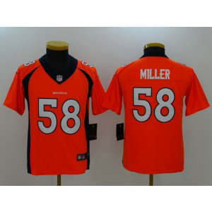 Nike Denver Broncos 58 Von Miller Orange Vapor Untouchable Limited Youth Jersey