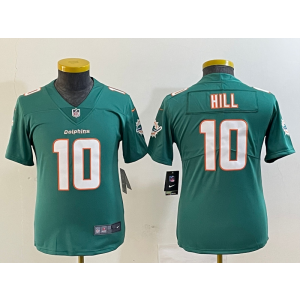 Nike Dolphins 10 Hill Aqua Vapor Untouchable Limited Youth Jersey