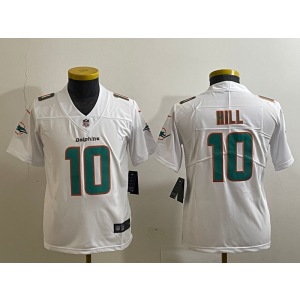 Nike Dolphins 10 Hill Aqua White Vapor Limited Youth Jersey
