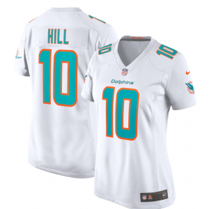 Nike Dolphins 10 Hill White Vapor Untouchable Limited Women Jersey