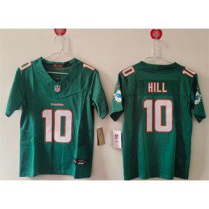 Nike Dolphins 10 Tyreek Hill Aqua F.U.S.E. Vapor Limited Women Jersey(Run Small)