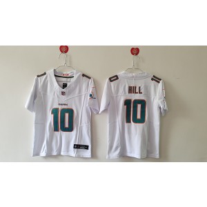 Nike Dolphins 10 Tyreek Hill White F.U.S.E. Vapor Limited Youth Jersey