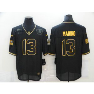 Nike Dolphins 13 Dan Marino 2020 Black Salute To Service Limited Men Jersey