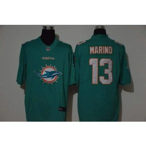 Nike Dolphins 13 Dan Marino Aqua Team Logo Fashion Limited Men Jersey