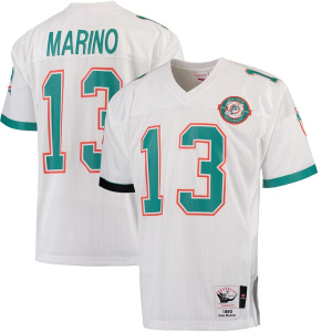 Nike Dolphins 13 Dan Marino White Throwback Men Jersey