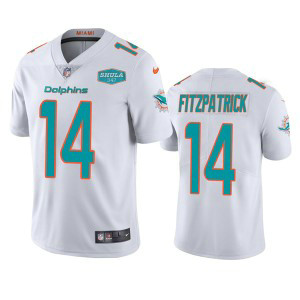 Nike Dolphins 14 Ryan Fitzpatrick White With 347 Shula Patch Vapor Limited Men Jersey