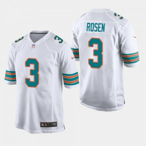 Nike Dolphins 3 Josh Rosen 2019 White Throwback Men Jersey