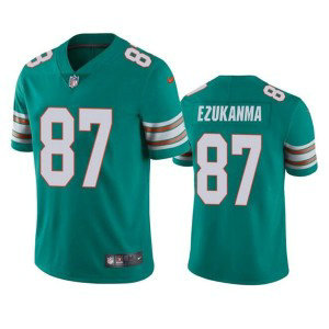 Nike Dolphins 87 Erik Ezukanma Aqua Throwback Vapor Untouchable Limited Men Jersey