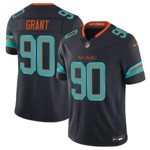 Nike Dolphins 90 Kenneth Grant Black 2025 Rivalries F.U.S.E. Vapor Limited Men Jersey