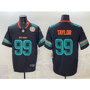 Nike Dolphins 99 Taylor Black 2025 Rivalries F.U.S.E. Vapor Limited Men Jersey