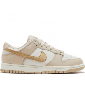 Nike Dunk Low Phantom Metallic Gold Shoes