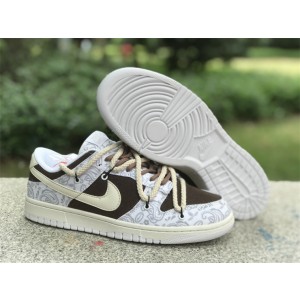 Nike Dunk Low White Paisley Shoes
