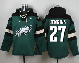 Nike Eagles #27 Malcolm Jenkins Midnight Green Player Pullover NFL Hoodie Nike Eagles #27 Malcolm Jenkins Midnight Green Player Pullover NFL Hoodie
