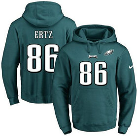 Nike Eagles #86 Zach Ertz Midnight Green Name & Number Pullover NFL Hoodie Nike Eagles #86 Zach Ertz Midnight Green Name & Number Pullover NFL Hoodie