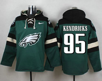 Nike Eagles #95 Mychal Kendricks Midnight Green Player Pullover NFL Hoodie Nike Eagles #95 Mychal Kendricks Midnight Green Player Pullover NFL Hoodie
