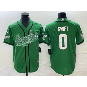 Nike Eagles 0 Swift Green Baseball Vapor Limited Men Jersey
