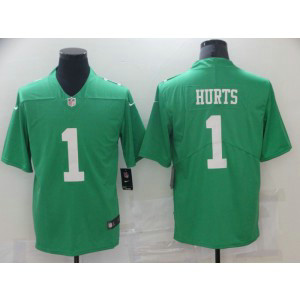 Nike Eagles 1 Hurts Light Green Vapor Limited Men Jersey