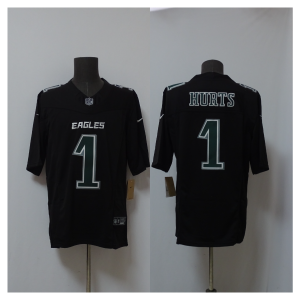 Nike Eagles 1 Jalen Hurts Black F.U.S.E. Vapor Limited Men Jersey