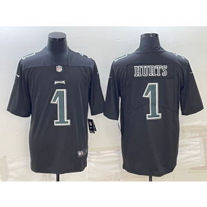 Nike Eagles 1 Jalen Hurts Black Vapor Untouchable Limited Men Jersey