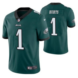 Nike Eagles 1 Jalen Hurts Green Vapor Untouchable Limited Men Jersey
