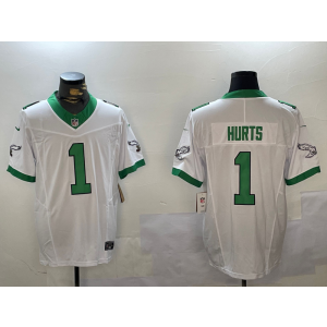 Nike Eagles 1 Jalen Hurts White F.U.S.E. Vapor Limited Men Jersey