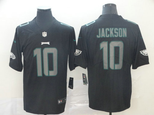 Nike Eagles 10 DeSean Jackson Black Impact Rush Limited Jersey