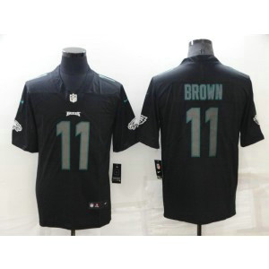 Nike Eagles 11 A. J. Brown Black Impact Vapor Limited Men Jersey