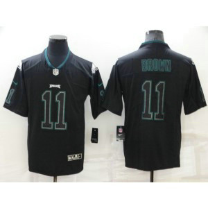 Nike Eagles 11 A. J. Brown Black Shadow Vapor Limited Men Jersey