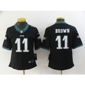 Nike Eagles 11 A. J. Brown Black Vapor Untouchable Limited Women Jersey
