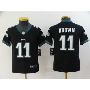 Nike Eagles 11 A. J. Brown Black Vapor Untouchable Limited Youth Jersey
