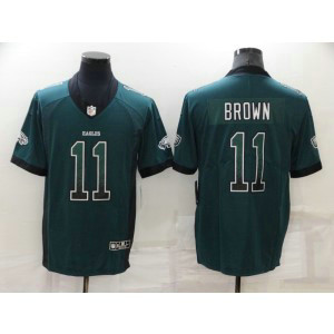 Nike Eagles 11 A. J. Brown Green Drift Vapor Limited Men Jersey