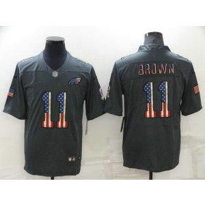 Nike Eagles 11 A. J. Brown USA Flag Fashion Limited Men Jersey