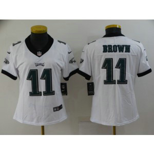 Nike Eagles 11 A. J. Brown White Vapor Untouchable Limited Women Jersey