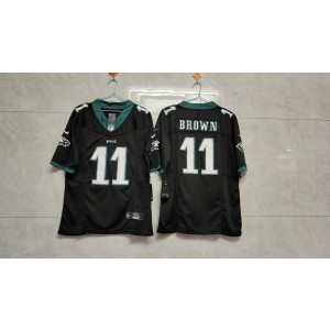 Nike Eagles 11 A.J. Brown Black 2023 F.U.S.E Vapor Limited Men Jersey